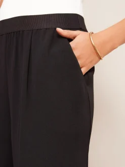 Friends Like These Black Elasticated Waist Trousers