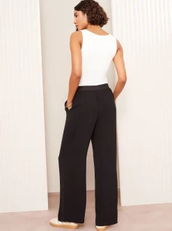 Friends Like These Black Elasticated Waist Trousers