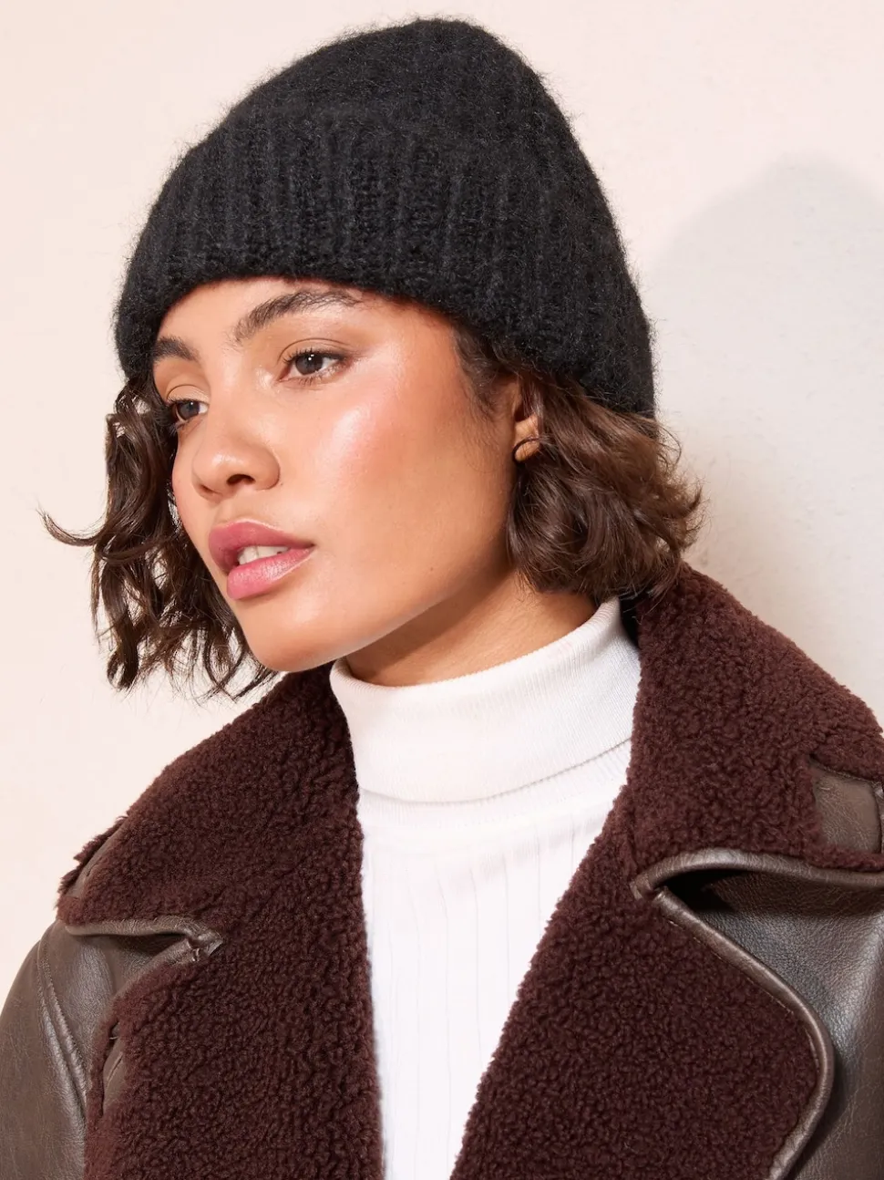 Friends Like These Black Cosy Knitted Beanie Hat