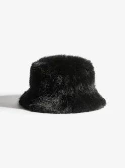 Friends Like These Black Faux Fur Bucket Hat