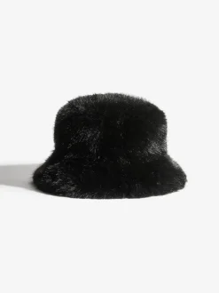 Friends Like These Black Faux Fur Bucket Hat