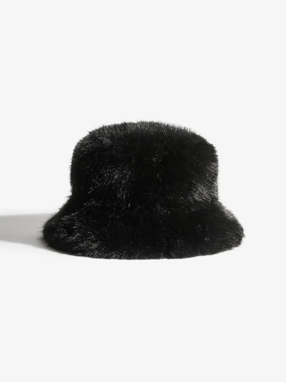 Friends Like These Black Faux Fur Bucket Hat