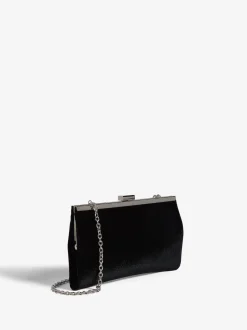 Friends Like These Black Velvet Occasion Clutch Bag