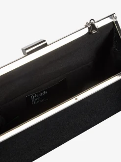 Friends Like These Black Velvet Occasion Clutch Bag