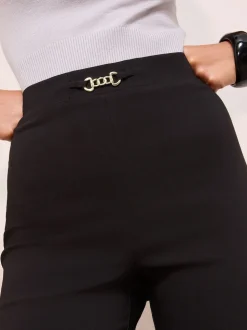 Friends Like These Black Trim Sculpting Stretch Flared Trousers