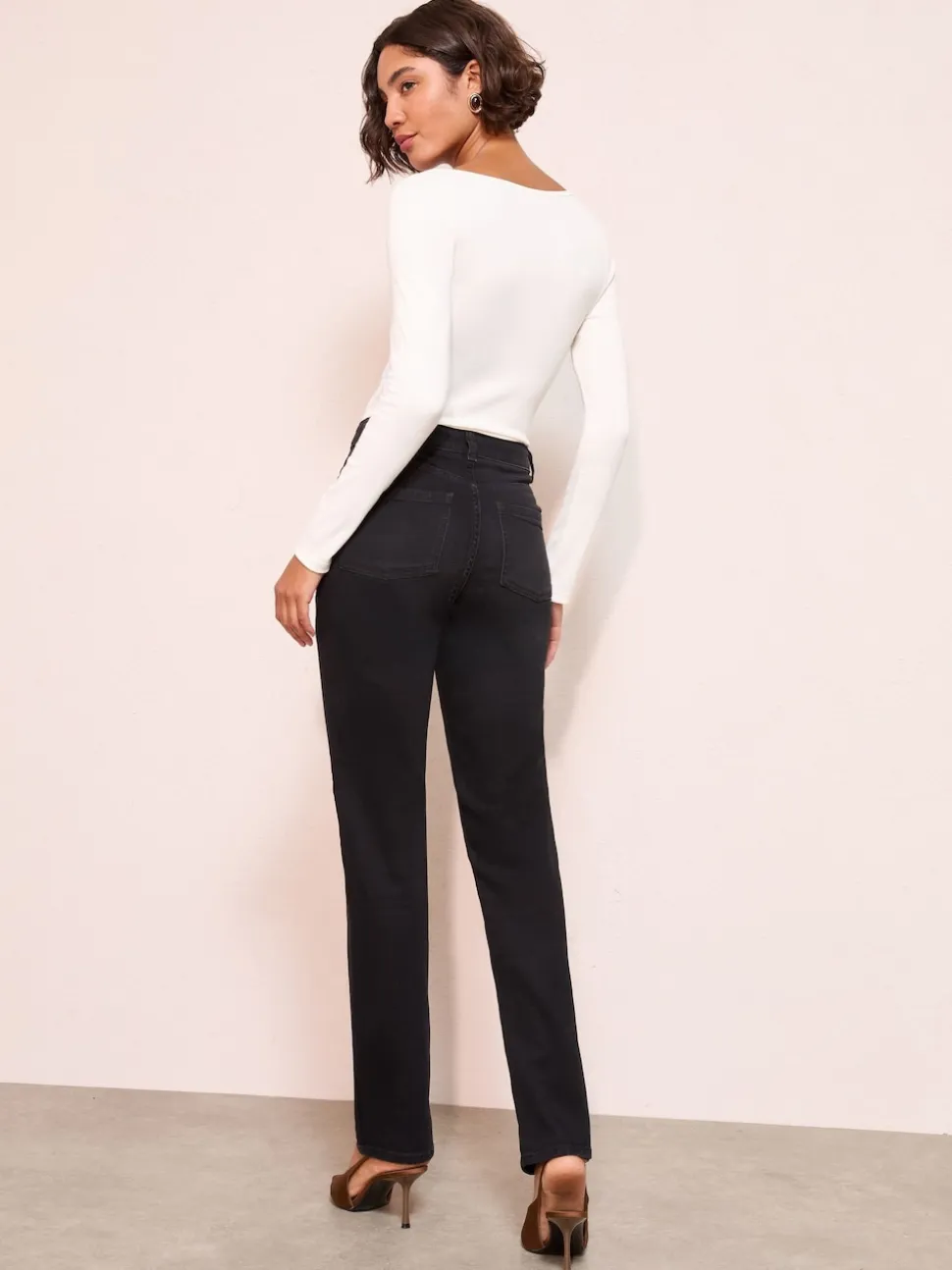 Friends Like These Black Straight Leg Jeans