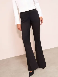 Friends Like These Black Petite Sculpting Stretch Flared Trousers