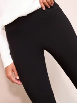 Friends Like These Black Petite Sculpting Stretch Flared Trousers