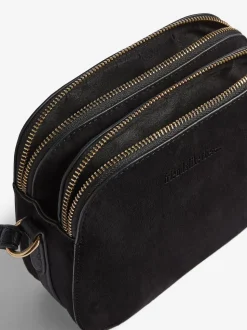 Friends Like These Black Double Compartment Cross-Body Bag