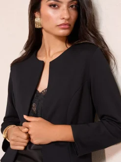 Friends Like These Black Black Seam Detail Jacket
