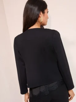 Friends Like These Black Black Seam Detail Jacket