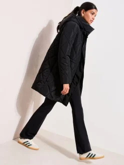Friends Like These Black Mid Length Padded Coat