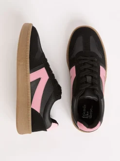 Friends Like These Black Standard Fit Lace Up Retro Gumsole Sports Trainers