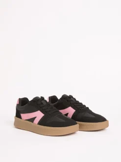 Friends Like These Black Standard Fit Lace Up Retro Gumsole Sports Trainers