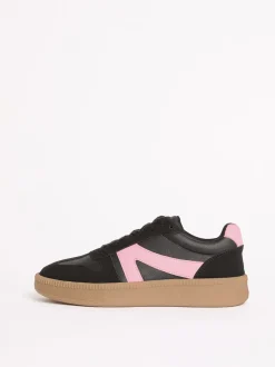 Friends Like These Black Standard Fit Lace Up Retro Gumsole Sports Trainers