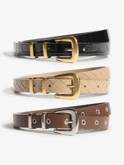 Friends Like These Black/Beige/Chocolate Belts 3 Pack