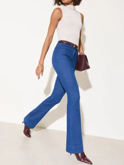 Friends Like These Blue High Waist Pocket Flare Jeans