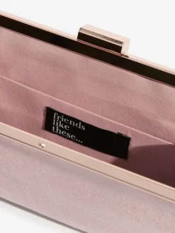 Friends Like These Blush Pink Suedette Occasion Clutch Bag