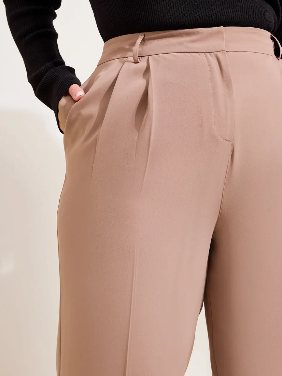 Friends Like These Brown Curve Pull On Side Stripe Trousers