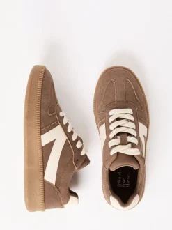 Friends Like These Brown Wide Fit Lace Up Retro Gumsole Sports Trainers