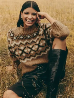 Friends Like These Brown Fairisle Jumper