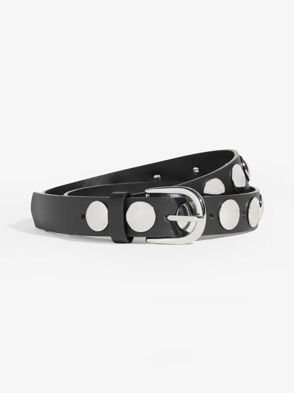 Friends Like These Burgundy and Black Studded Belts 2 Pack