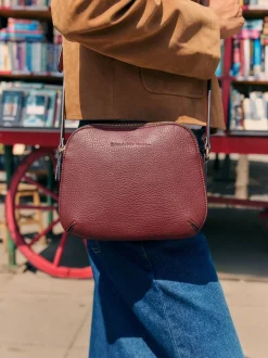 Friends Like These Burgundy Red Double Compartment Cross-Body Bag