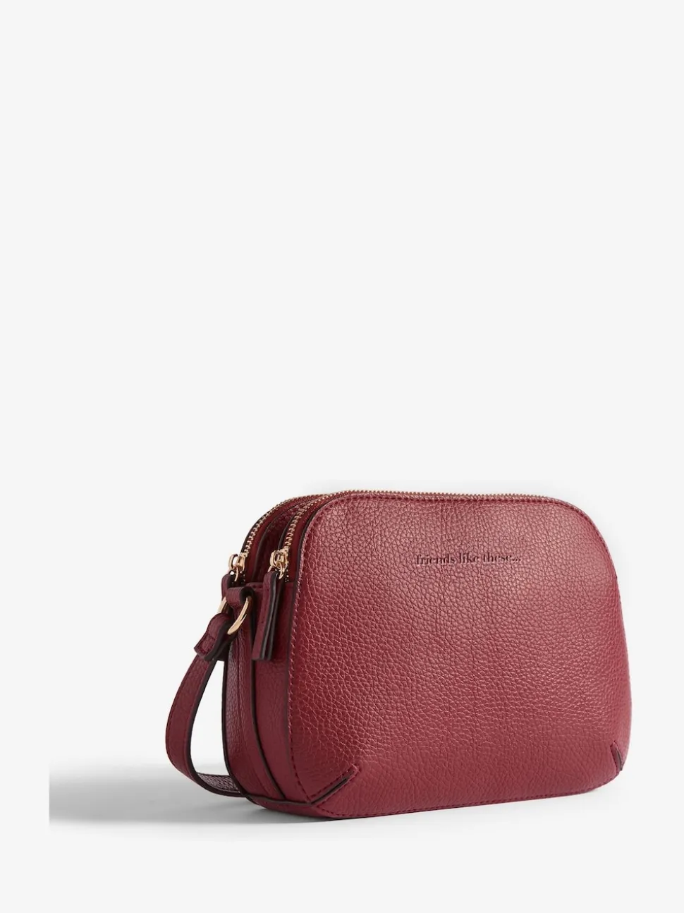 Friends Like These Burgundy Red Double Compartment Cross-Body Bag
