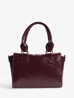 Friends Like These Burgundy Red Padlock Pocket Bag