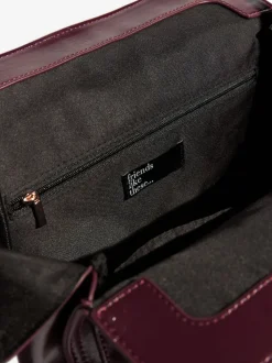 Friends Like These Burgundy Red Padlock Pocket Bag