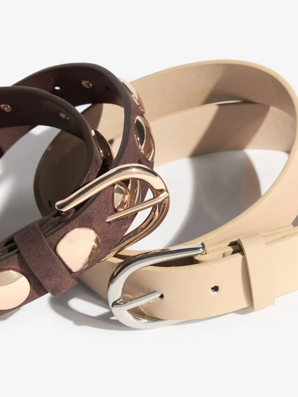 Friends Like These Choc and Cream Studded Belts 2 Pack