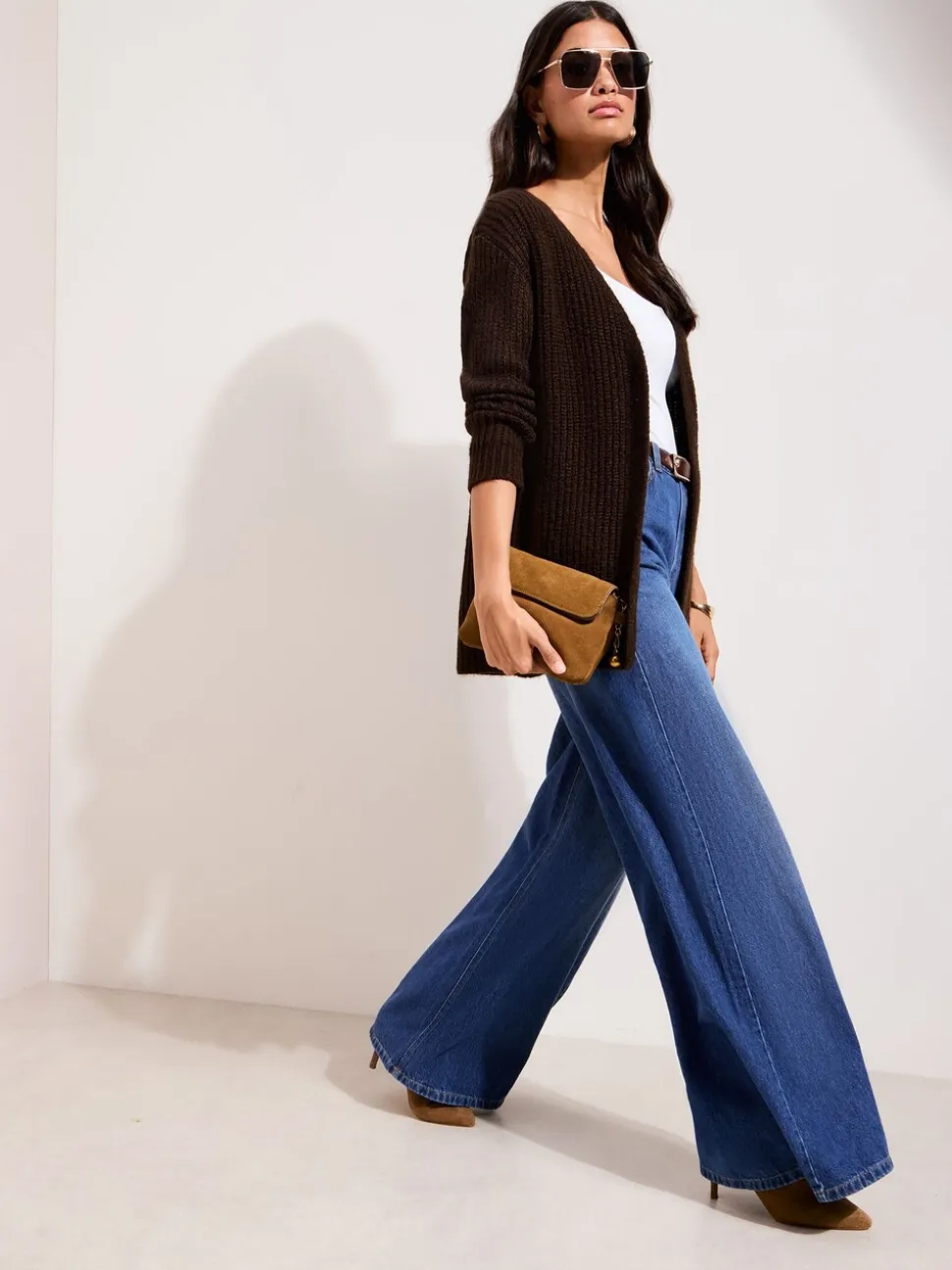 Friends Like These Chocolate Brown Chunky Longline Cardigan