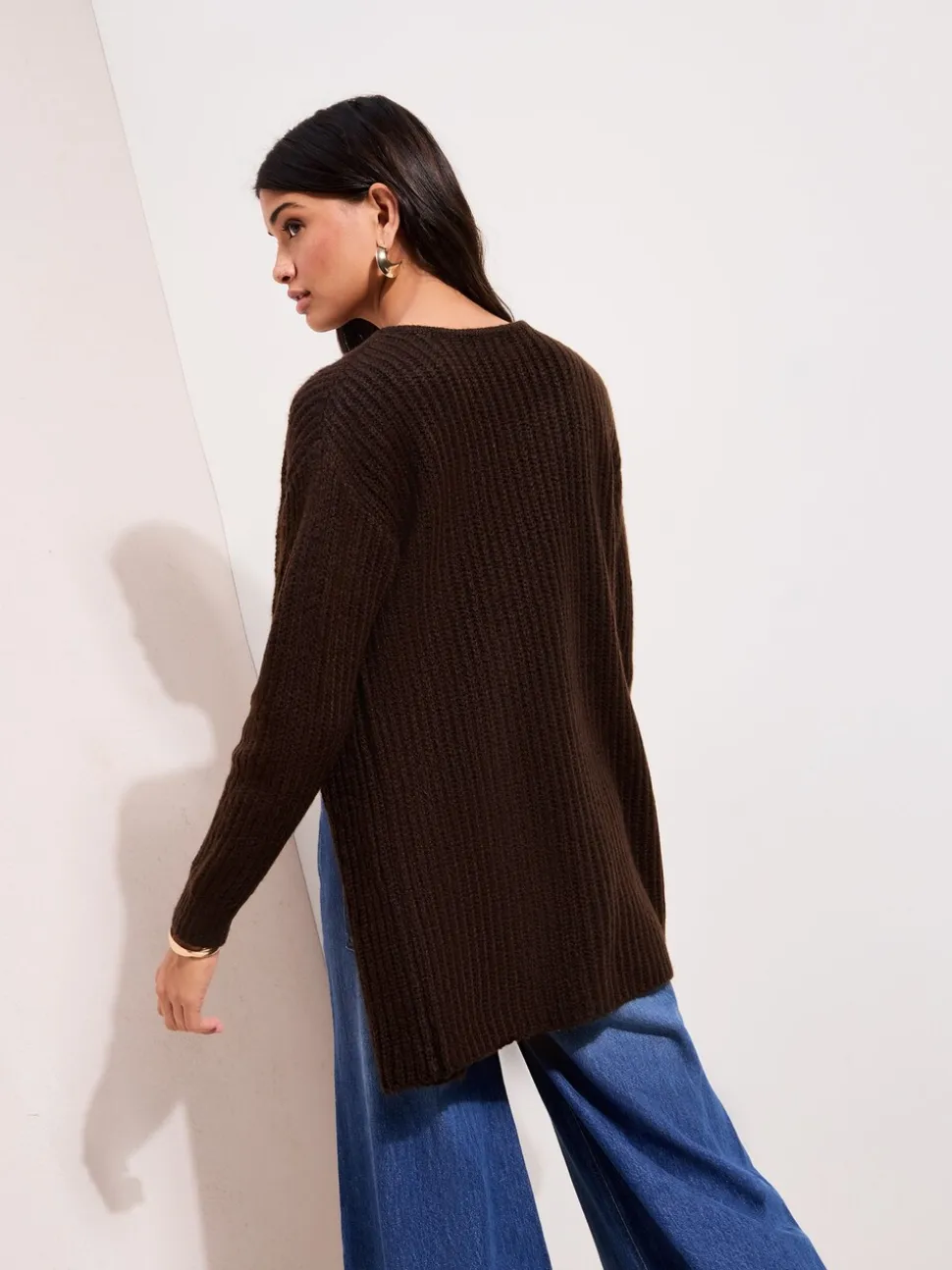 Friends Like These Chocolate Brown Chunky Longline Cardigan