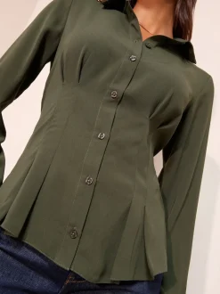 Friends Like These Cream Seam Detail Button Through Shirt