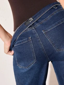 Friends Like These Dark Wash Petite Wide Leg Cropped Jeans