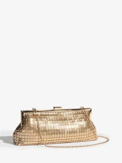 Friends Like These Gold Chain Mail Clutch