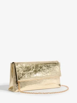 Friends Like These Gold Gold Foldover Clutch Bag