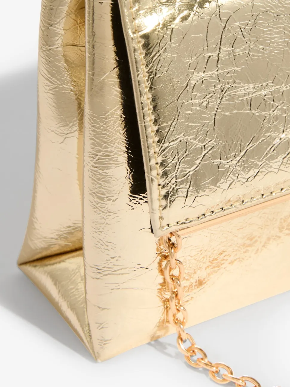 Friends Like These Gold Gold Foldover Clutch Bag