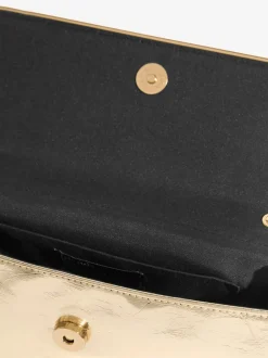 Friends Like These Gold Gold Foldover Clutch Bag