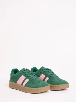Friends Like These Green Standard Fit Lace Up Retro Gumsole Sports Trainers