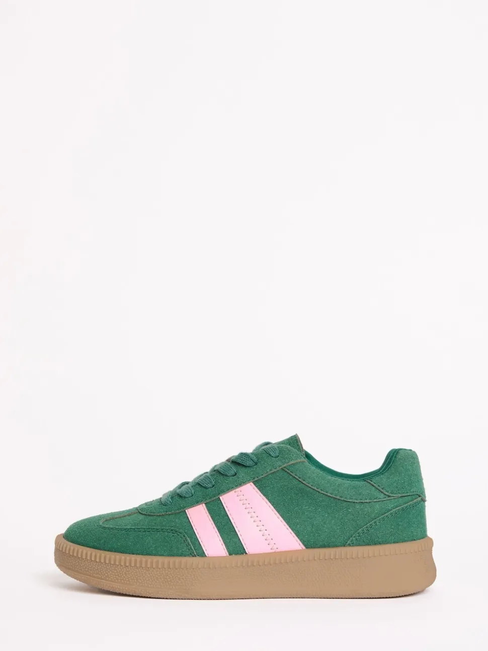 Friends Like These Green Standard Fit Lace Up Retro Gumsole Sports Trainers