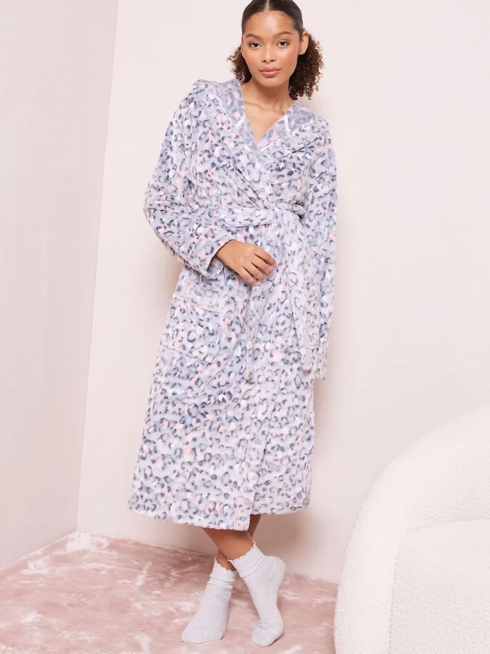 Friends Like These Grey Animal Maxi Robe