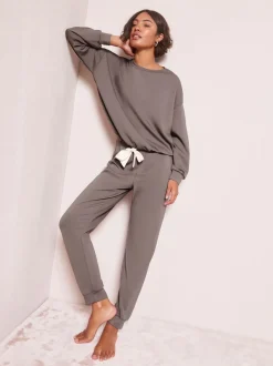 Friends Like These Grey Premium Contrast Long Sleeve Pyjama Top