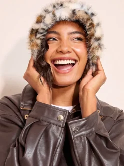 Friends Like These Leopard Print Faux Fur Bucket Hat