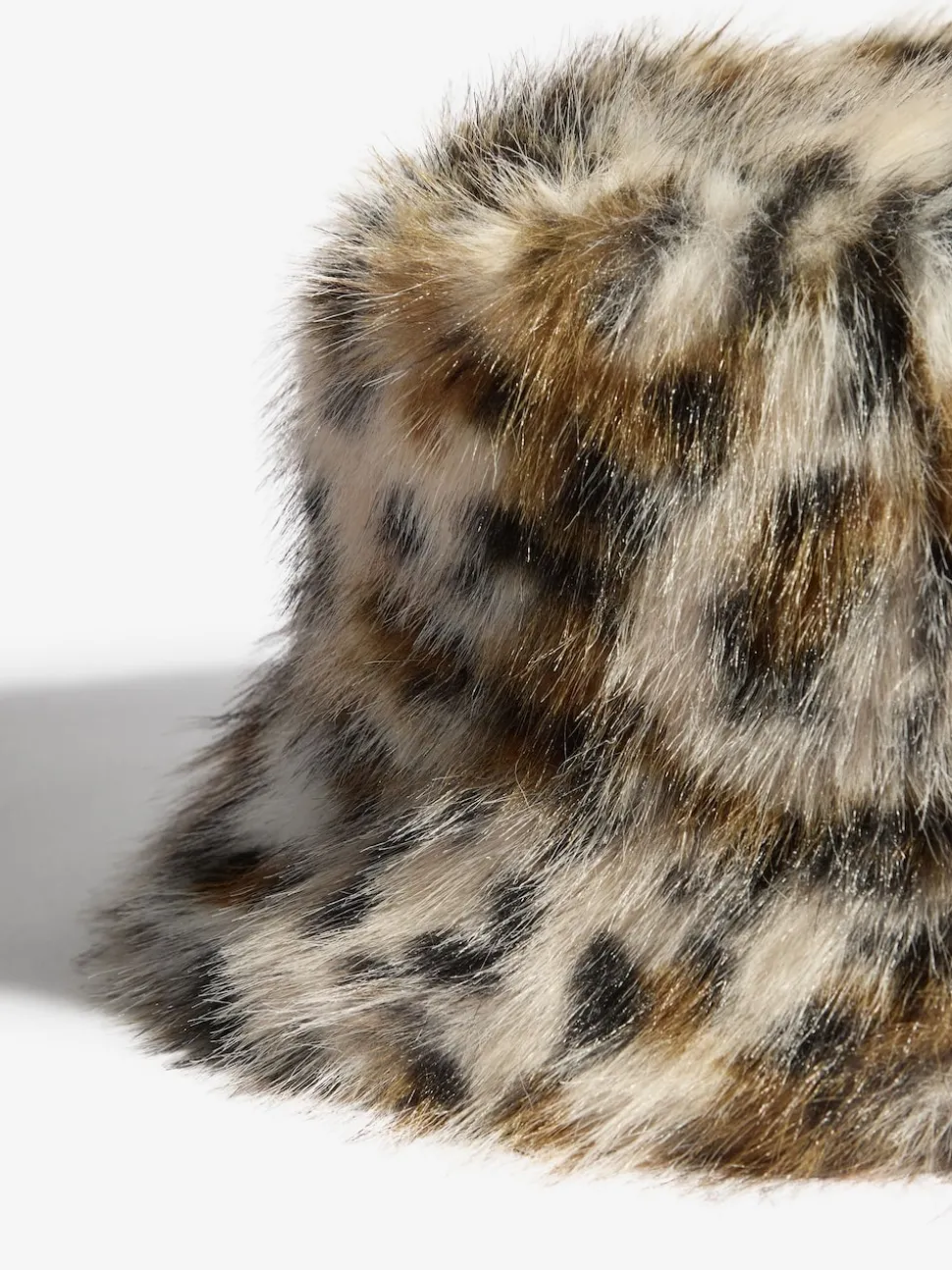Friends Like These Leopard Print Faux Fur Bucket Hat