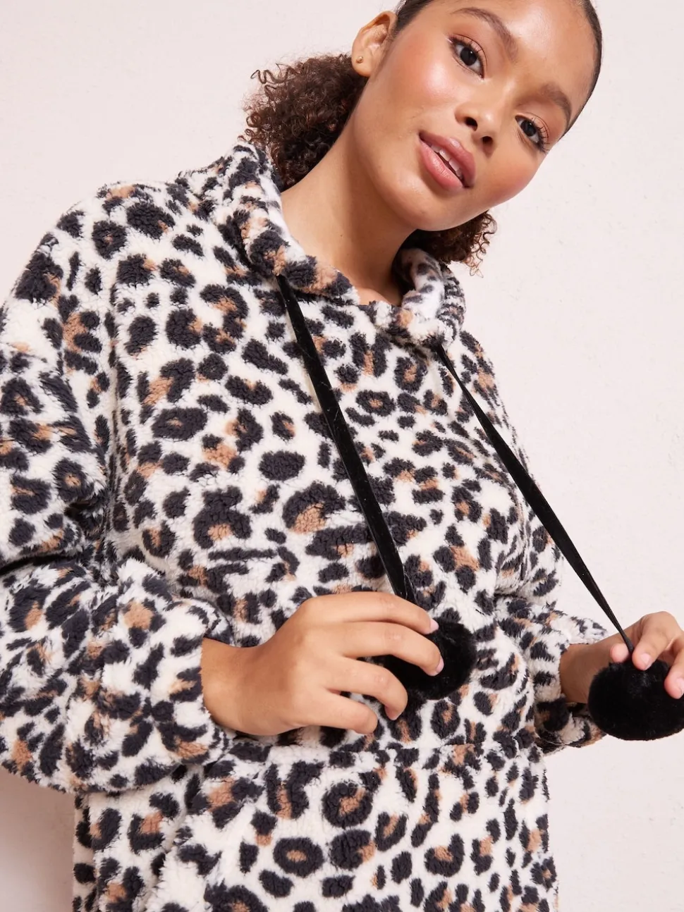 Friends Like These Leopard Print Christmas Snoodie
