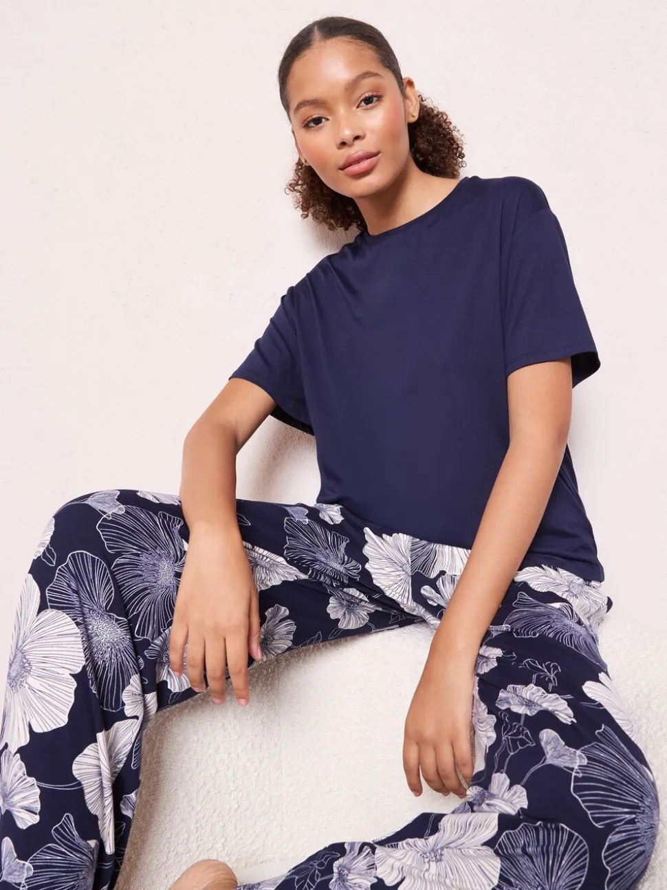 Friends Like These Navy Floral Short Sleeve Pyjamas