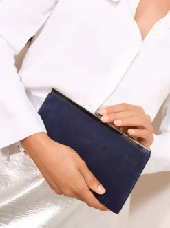 Friends Like These Navy Suedette Occasion Clutch Bag