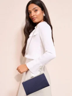 Friends Like These Navy Suedette Occasion Clutch Bag