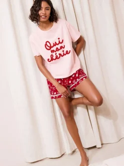 Friends Like These Pink/Red Valentines Short Set Pyjamas